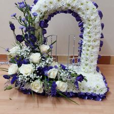 wreath purple and white