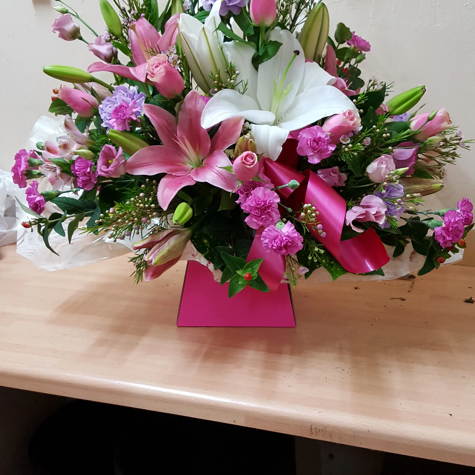 Box bouquets from £25. Colour of your choice