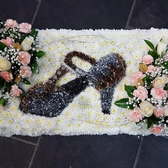 flowers in shoe shape