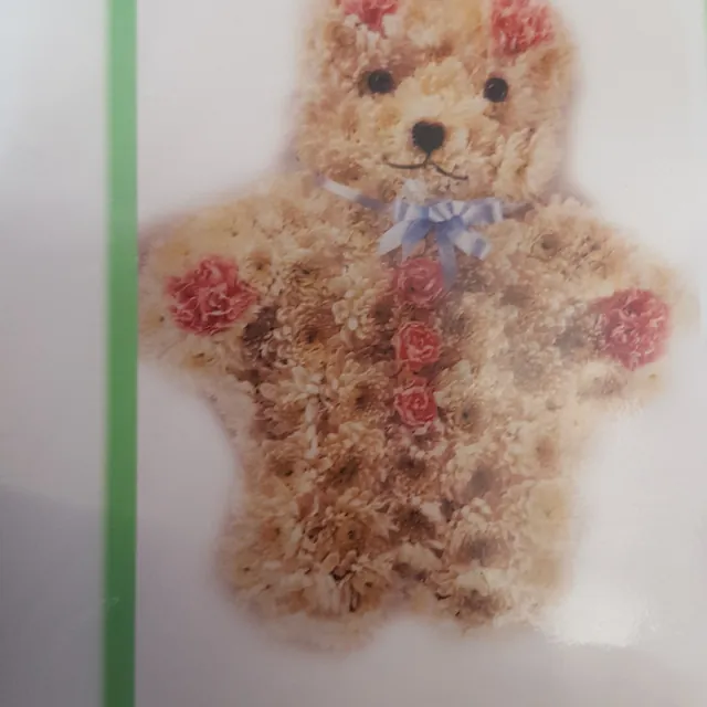 Rabbit £95. Small teddy £50. Sitting teddy £95. Teddy in basket from £50